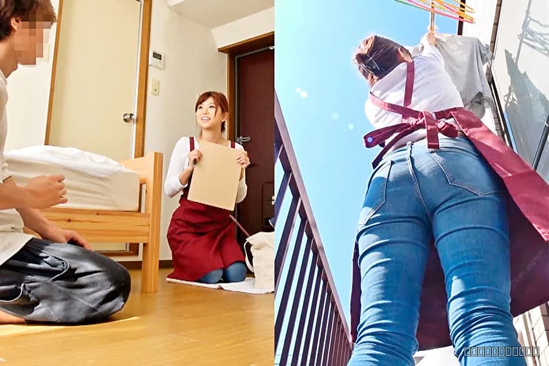 家事代行おばさんのピタパン尻に我慢できずにバックからねじ込むデカチン即ハメ！ 5 「旦那がいるから･･･」断られても強引にイカせるイケメンの高速ピストン口説きSEXを完全収録！！魅惑の若チ○ポに心奪われたデカ尻妻が旦那では味わえない連続絶頂！ ちなつ