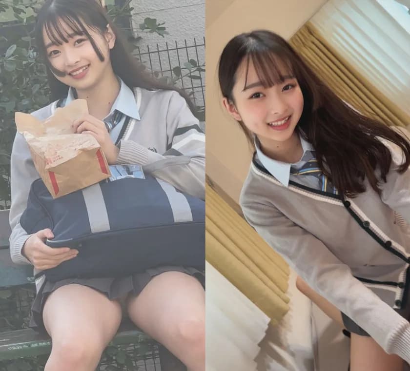 街中ミニスカ観察 パンティワカメちゃん状態の学生2名 TちゃんとAちゃん サンプル3