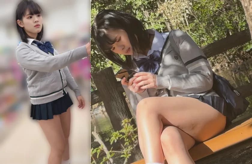 街中ミニスカ観察 パンティワカメちゃん状態の2名 YちゃんとAちゃん サンプル7