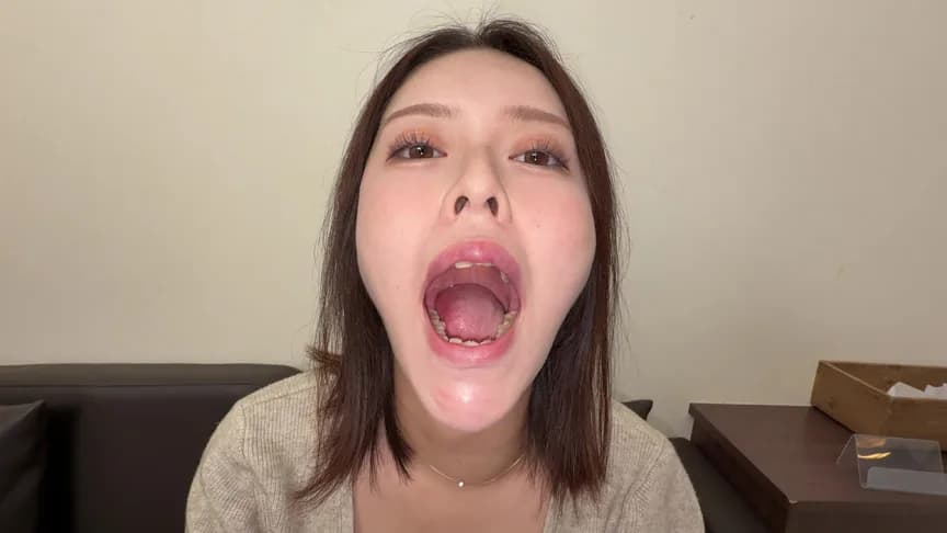 【個人撮影】彩川ゆめの喉チン触り＆開口器Wピース